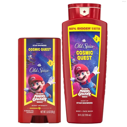 Miniatura 16 de Old Spice Desodorante sin aluminio para hombres, Old Spice x The Super Mario Galaxy Movie, frescura duradera 24/7, protección duradera contra