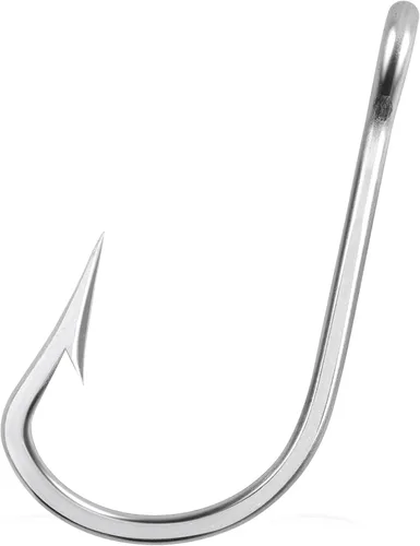 Ganchos de pesca de atún del sur para agua salada, 15 ganchos de acero inoxidable para pesca de gran juego forjados con anillas extra 6 veces