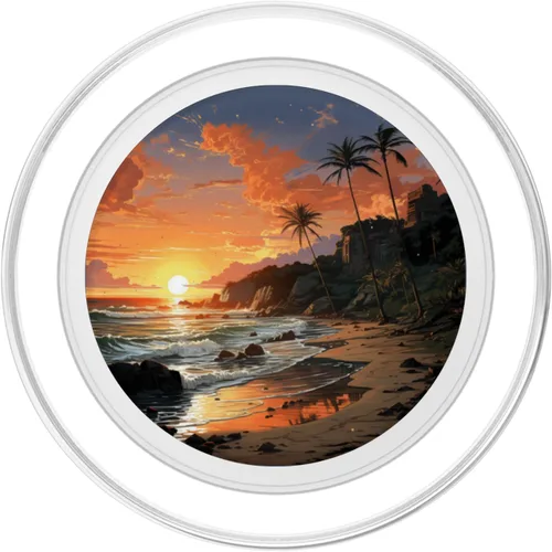 Miniatura 2 de Beach Ocean Sundown Graphic PopSockets MagSafe PopGrip for iPhone