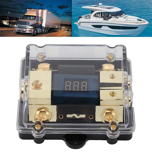 Miniatura 3 de Bloque de soporte, 100A 1 en 2 bloque de salida con pantalla LED digital de voltaje para audio de yate de automóvil