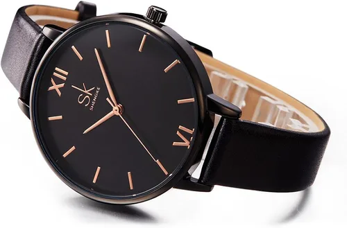 Miniatura 3 de SHENGKE Reloj de pulsera para mujer, correa de cuero, relojes de cuarzo de lujo, para niñas, mujer, Relogio Feminino