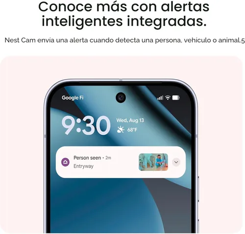 Miniatura 7 de Google Nest Cam Indoor (cableada, 3ª generación) - Cámara de seguridad con video 2K y Gemini, visión nocturna, audio de 2 vías, funciona con Google
