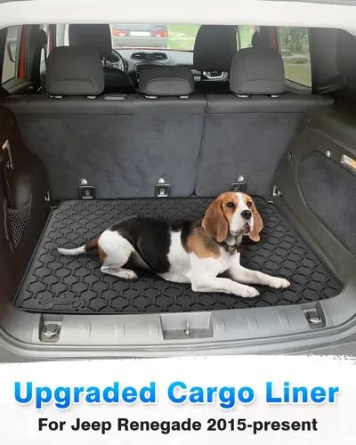 Miniatura 2 de Cartist Forro de Carga Compatible con Jeep Renegade 2015-2024 Alfombrilla de Maletero Forro Trasero de Automóvil Negro