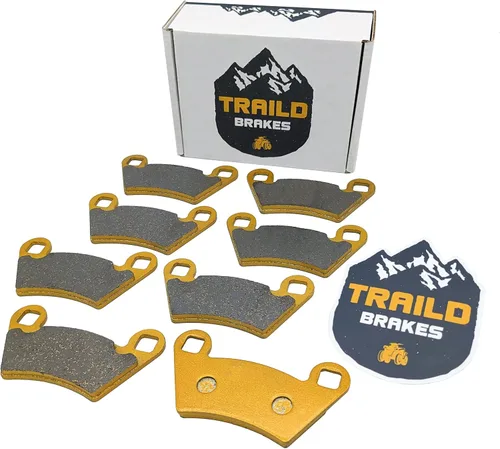 Traild Polaris Ranger 570/400/500/650/700/800 Midsize 2004-2022 Juego de pastillas de freno de cerámica delanteras y traseras