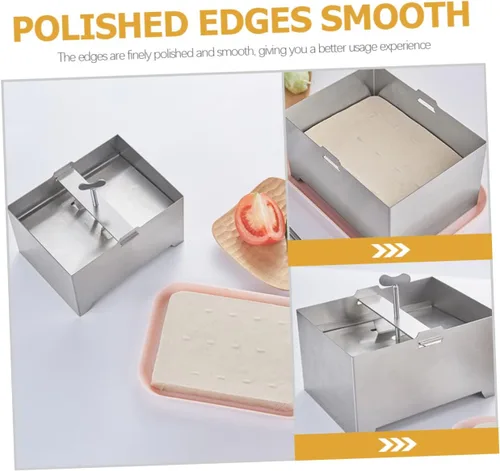 Miniatura 4 de Zerodeko Moldes hechos en casa con práctica herramienta trituradora de cocina de plástico tofu prensa de presión inoxidable prensado de queso