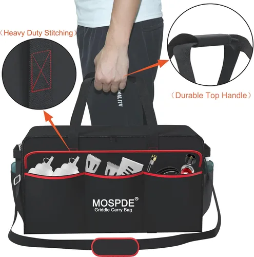 Miniatura 3 de Bolsa de transporte de parrilla de 22 pulgadas para Blackstone de 22 pulgadas con cubierta de parrilla y soporte, se adapta a la parrilla Blackstone