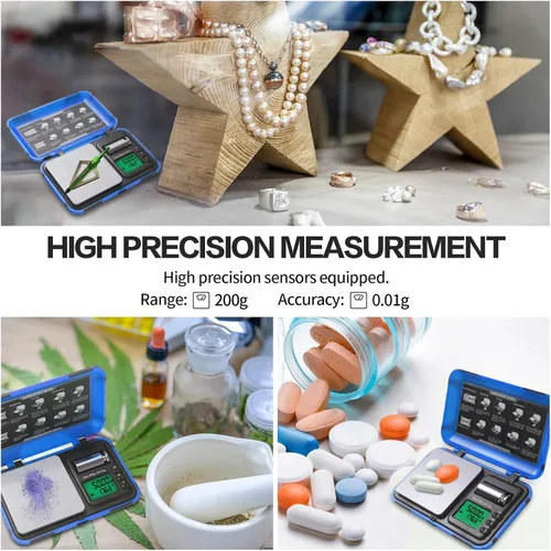Miniatura 6 de Báscula de tiro con arco de doble unidad y pantalla HD, escala digital LCD de flechas de bolsillo, escala de 7.05 oz x 0.00 oz de gramos, mini