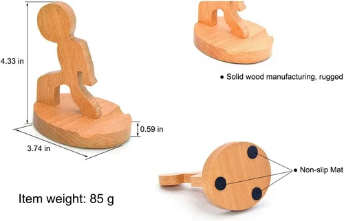 Miniatura 3 de Soporte de exhibición de madera del tenedor del teléfono móvil del caballo del bebé