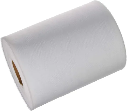Miniatura 4 de Rollo de tul de 15 cm x 91 metros (6 pulgadas x 100 yardas) para decoración. Blanco