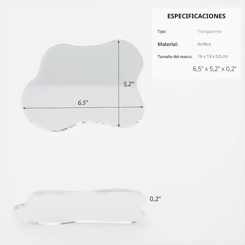 Miniatura 4 de Posavasos Decorativos de Acrílico, Posavasos Irregulares para Bar y Bebidas, Posavasos para Taza de Café con Forma de Nube Transparente, Perfecto