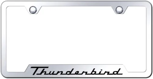 Au-Tomotive Gold, INC. Marco de licencia oficial grabado con láser para Ford Thunderbird Cromado