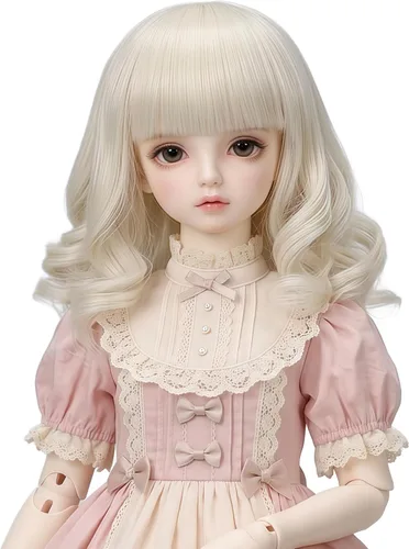Miniatura 19 de Peluca larga recta de 8-9 pulgadas 1/3 BJD MSD DOD Pullip Dollfie peluca centro de separación DIY fabricación accesorios para el cabello