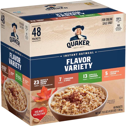Miniatura 13 de Quaker Avena instantánea, arce y azúcar morena, paquetes individuales, 1.51 onzas (paquete de 48)