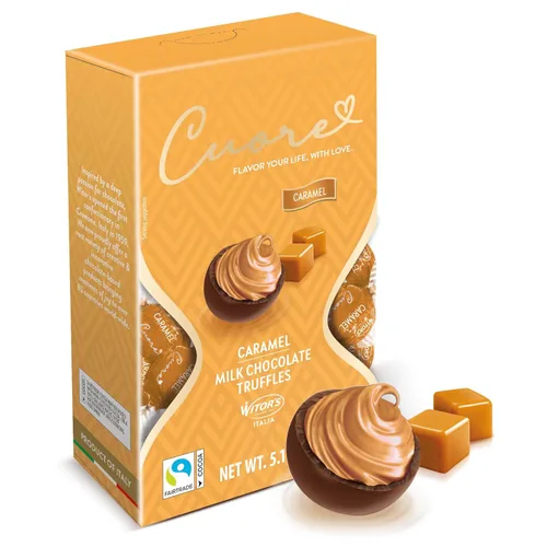 Witor's Chocolates, trufas de chocolate Cuore con relleno cremoso, trufas italianas, fabricadas en Italia, perfectas para regalar (5.11 onzas,