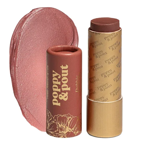 Miniatura 13 de Poppy & Pout Tinte labial natural, tubo de cartón, relleno a mano, cera de abejas, vitamina E, aceite de coco, libre de crueldad, tonos totalmente