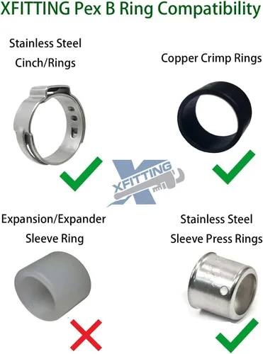 Miniatura 2 de XFITTING - Adaptador giratorio hembra XFITTING de 1/2 pulgada Pex B x 1/2 pulgadas, adaptador giratorio NPT hembra