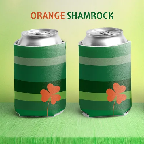 Miniatura 2 de VictoryStore Enfriadores de latas y bebidas, enfriadores de latas del día de San Patricio, enfriadores de latas irlandeses, trébol naranja, juego