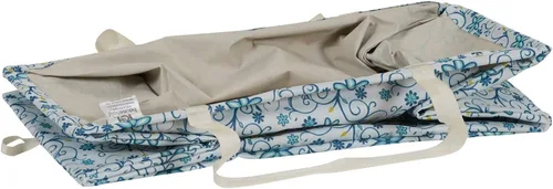 Miniatura 9 de Household Essentials Bolso de lona Krush con estampado floral blanco y azul, bolsa multiusos para todos los propósitos Floral azul