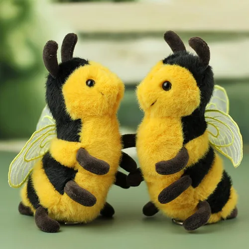 Miniatura 4 de Lindo y suave peluche realista de abeja melífera, juguete de peluche de abejorro de 6 pulgadas, juguetes de peluche para cumpleaños, Navidad