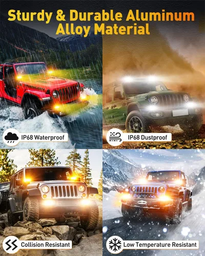 Miniatura 5 de NAOEVO Barra de luz LED de 6 pulgadas, 50 W 2300 lm focos de lente, luces LED antiniebla – Luces LED todoterreno para camiones/coches/barco/ATV/UTV