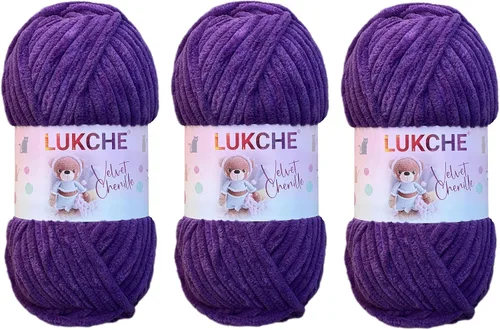 Miniatura 12 de Hilado de chenilla de terciopelo para amigurumi y punto de crochet súper voluminoso 100 gr (69,0 m) (Grosor del hilo 8 mm) (Verde espárrago) 1