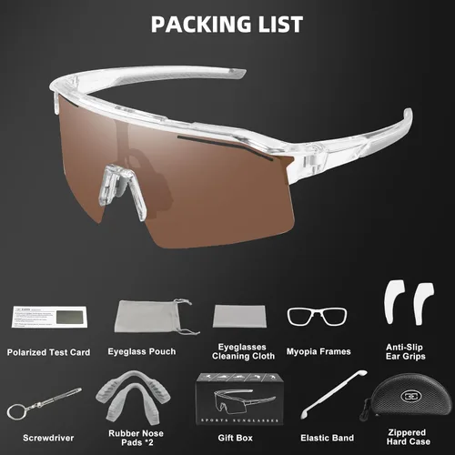 Miniatura 7 de Gafas de sol deportivas para hombres y mujeres irrompibles con protección UV400, gafas de béisbol para correr, ciclismo