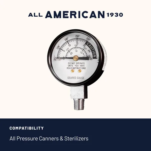 Miniatura 2 de All American 1930 - Manómetro de presión - Fácil de leer - Se adapta a todas nuestras ollas a presión/latas