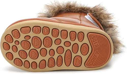 Miniatura 5 de KVbabby Botas de nieve para niños pequeños con forro de piel sintética impermeables