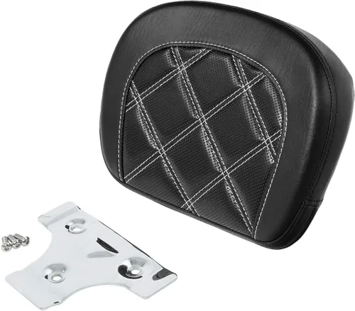Miniatura 17 de TCT-MOTORPARTS Driver Rider - Almohadilla de respaldo para Harley Touring 2009-2023 Road King Street Road Electra Glide Ultra Black Stitching