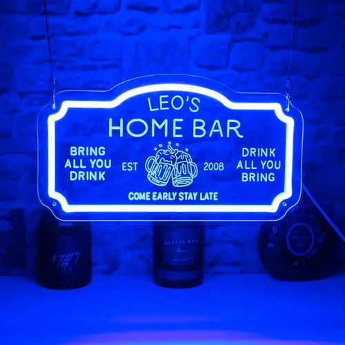 Miniatura 14 de Letrero de neón LED personalizado para bar en casa, letrero de neón para bar personalizado con control remoto de temporización para decoración