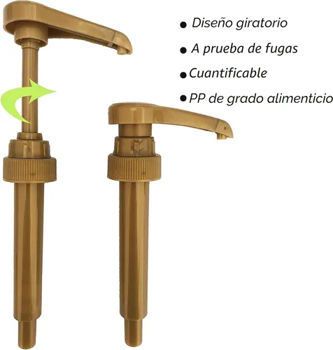 Miniatura 3 de Bomba para jarabe Torani y Da Vinci (25.4 onzas), paquete de 2 Dorado