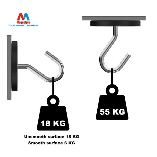 Miniatura 3 de Magnetpro 2 Piezas Imanes de Montaje Fuertes con Revestimiento de Goma Antiarañazos, Más de 120 LB de Potencia Adhesiva, Base de Ensamblaje