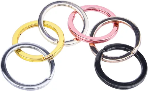Miniatura 6 de Sunmns Llavero plano de 1 pulgada, llavero dividido de metal, llavero para organizar llaves del hogar, manualidades, cordones, 36 piezas