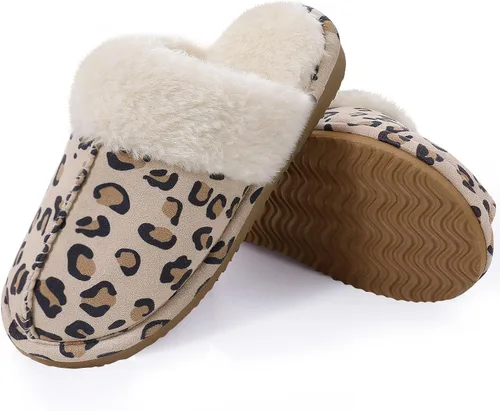 Miniatura 3 de Litfun Pantuflas mullidas de espuma viscoelástica para mujer, zapatos de invierno para interiores y exteriores