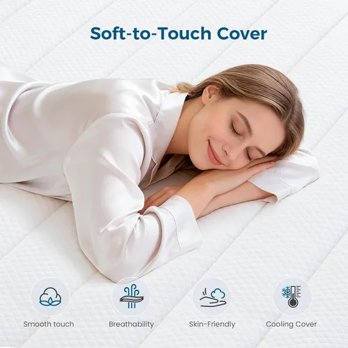 Miniatura 3 de Colchón Individual Inofia, Colchón Individual Híbrido de Resortes Interiores de 10 Pulgadas, Cama Individual Fresca con Soporte y Alivio de Presión