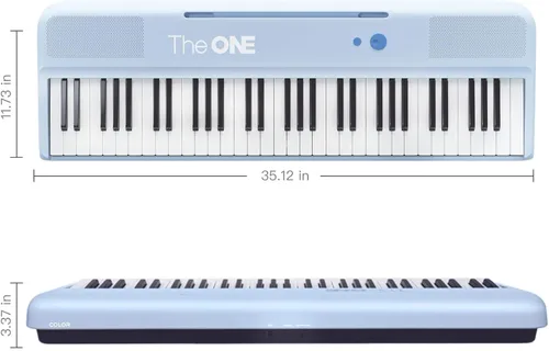 Miniatura 9 de The ONE Teclado inteligente COLOR Teclado de piano de 61 teclas, teclado de música con 256 timbres, 64 polifonía, 2 altavoces, luces LED integradas