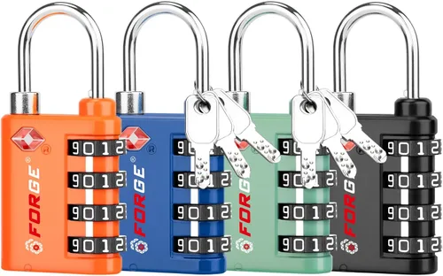 Miniatura 19 de Forge Doble apertura: cerradura con llave o combinación, cerradura aprobada por la TSA para equipaje, estuche pelícano, viajes, gimnasio, escuela