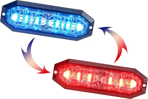 Miniatura 14 de UT01 Luz estroboscópica de emergencia para montaje en superficie, foco de advertencia [Clase SAE 1] [Doble color] [IP68] para vehículos