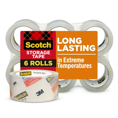 Miniatura 10 de Cinta de embalar de almacenamiento y movimiento de larga duración Scotch, Transparente 6
