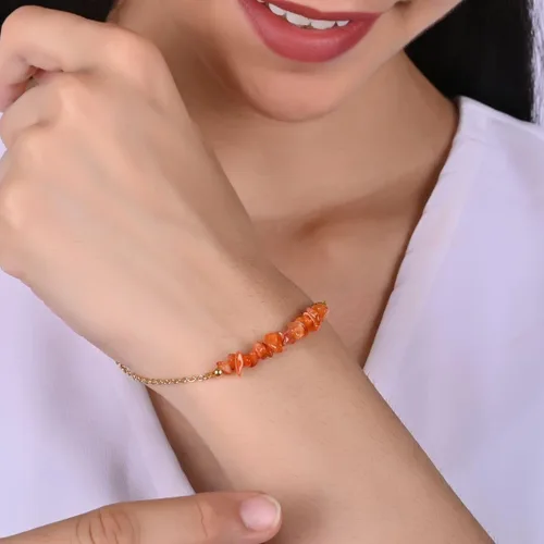 Miniatura 23 de Gempires Natural Chips Bar Bracelet, Energy Healing Crystals, Birthday, Gift for Her, Gemstone Jewelry 8 inch