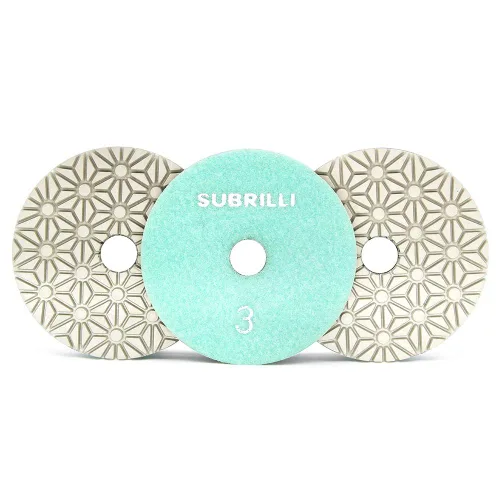 Miniatura 8 de Almohadillas de pulido de diamante de 3 pasos seco/húmedo de 4 pulgadas, 9 piezas, paso 1 para hormigón de cuarzo de mármol de granito
