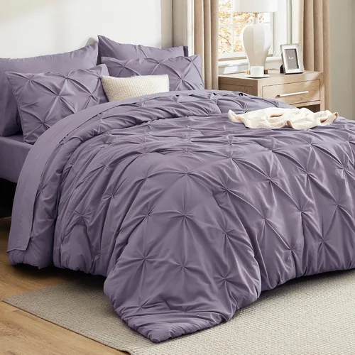 Miniatura 54 de Bedsure - Juego de edredón tamaño matrimonial verde azulado - Juego de ropa de cama tamaño matrimonial en una bolsa de 7 piezas, juego de cama 14