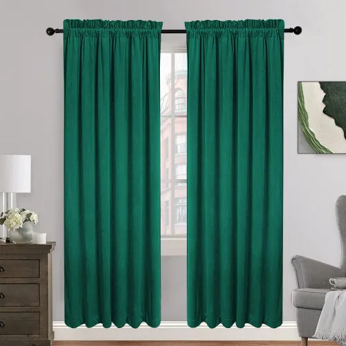 Miniatura 46 de SMILETIME - Cortinas de terciopelo blanco con bolsillo para barra, aisladas térmicamente, suaves, con filtro de luz y privacidad, para dormitorio