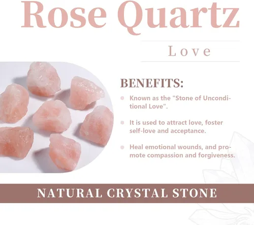 Miniatura 2 de Rockcloud Cristal curativo de cuarzo rosa de 0.5 pulgadas, piedra de preocupación tallada para chakras, reiki, equilibrio (paquete de 10)