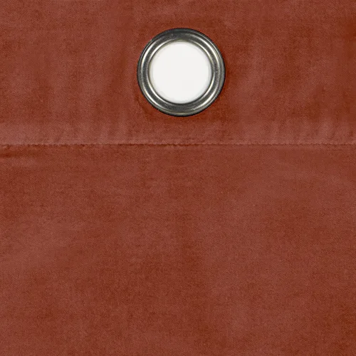 Miniatura 3 de Eclipse Panel de cortina de terciopelo de algodón de lujo, 100% opaco, con ojales de 108 x 50 pulgadas, color cobre