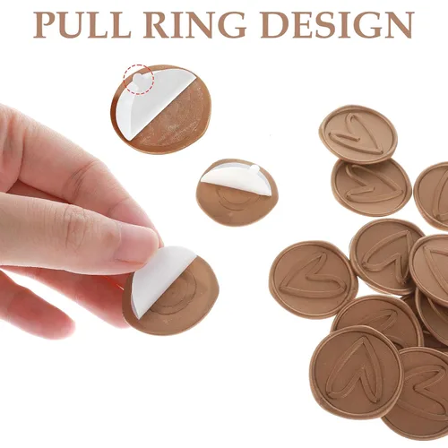 Miniatura 4 de 500 puntos adhesivos de cera con respaldo de puntos adhesivos de doble cara para sellos de cera, adhesivos para manualidades (1 pulgada)