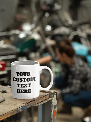 Miniatura 5 de Tazas personalizadas con palabras, texto o nombres personalizados, taza de café de cerámica blanca de 11 onzas, tazas de café personalizables