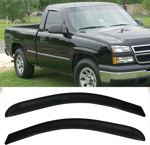 Miniatura 10 de Deflector de viento de ventana lateral para Chevy Silverado/GMC Sierra 1500, 2007-2014 2500HD/3500HD con cabina extendida, juego de 4 protectores