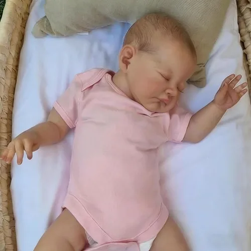 Miniatura 2 de iCradle Lovely Real Life Reborn Baby Dolls 19inch 18.9 in Silicona realista Muñeca de bebé realista Muñeca recién nacida, regalo para mayores de 3