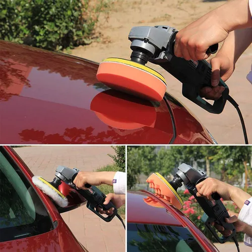 Miniatura 2 de Kit de pulidores y pulidores de automóvil para taladro, 14 piezas de rueda de pulido de taladro de bolas de espuma, bolas de esponja para ruedas